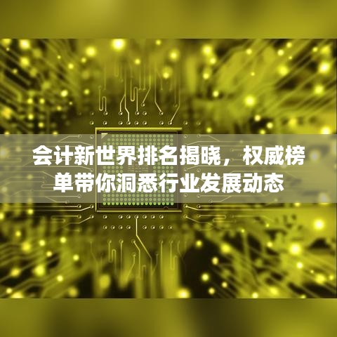 会计新世界排名揭晓，权威榜单带你洞悉行业发展动态