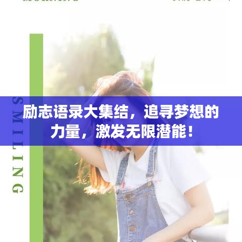 励志语录大集结，追寻梦想的力量，激发无限潜能！
