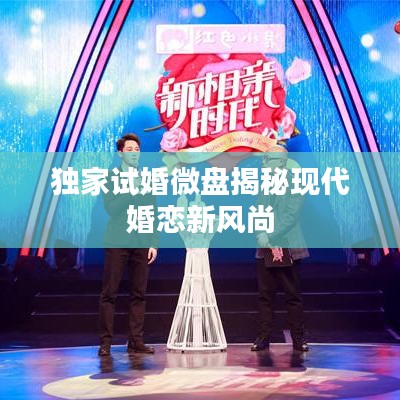 独家试婚微盘揭秘现代婚恋新风尚