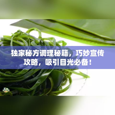 独家秘方调理秘籍，巧妙宣传攻略，吸引目光必备！