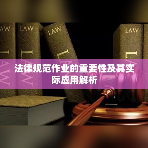 法律规范作业的重要性及其实际应用解析
